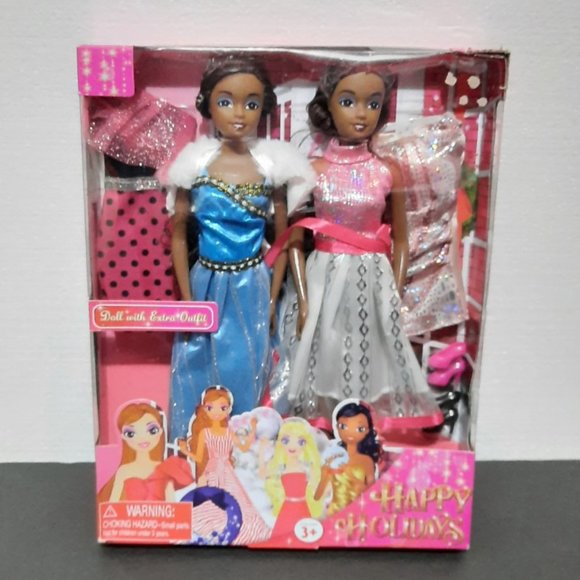 ⚫ $ 8.00 Doll with Extra Outfit Happy Holidays Dolls - Picture 1 of 4